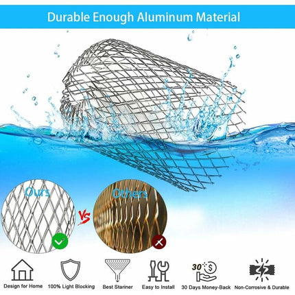 4 Flexible Aluminum Gutter Filters Diameter 8Cm Mesh Grille Stop Leaf Toad Strainer Leaf Guard Gutter Cover To Protect.