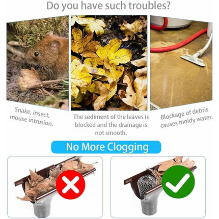 4 Flexible Aluminum Gutter Filters Diameter 8Cm Mesh Grille Stop Leaf Toad Strainer Leaf Guard Gutter Cover To Protect.