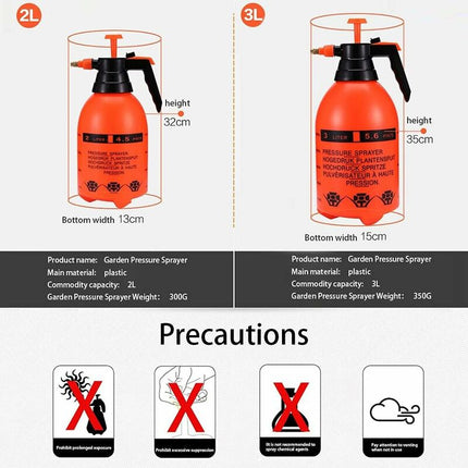 Garden Pump Sprayer 68 Oz/0.5 Gallon Hand Pressure Bottle With Adjustable Brass Nozzle For Watering Flower Lawn,.