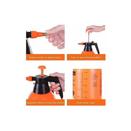Garden Pump Sprayer 68 Oz/0.5 Gallon Hand Pressure Bottle With Adjustable Brass Nozzle For Watering Flower Lawn,.