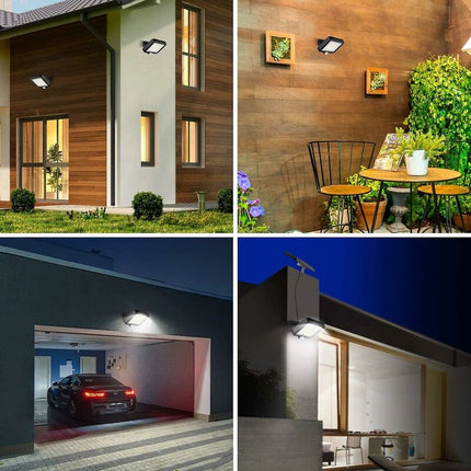 2 Pack 56 LED Solar Lights Outdoor Motion Sensor Ip65 Waterproof 120 Degree Lighting Angle With 5M Cable.