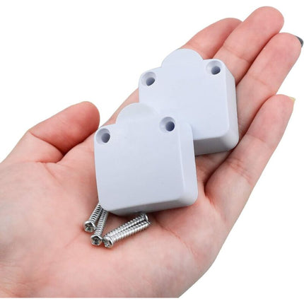 2 Piece Door Cabinet Switch Automatic Light Switch For Closets, White.