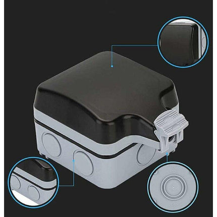 Ip66 Waterproof Socket With Usb Connections Outdoor Electrical Outlet With Cover Wall Socket Box For Garden Garage.