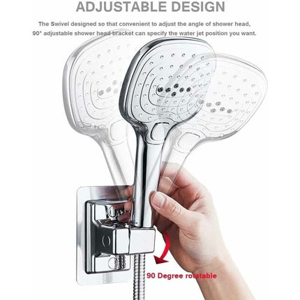 Shower Head Holder, 360° Adjustable Angle Shower Bracket, Solid Abs Shower Holder, No Drilling, Universal Wall Mount,.