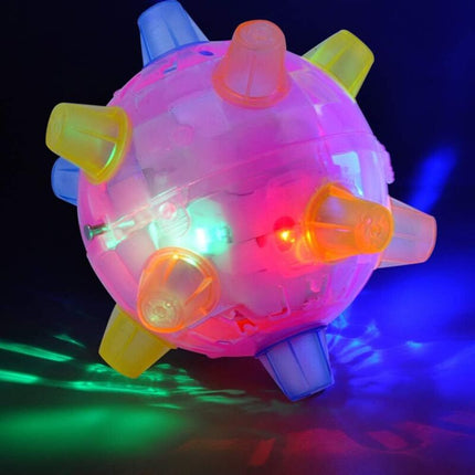 LED Dog Jumping Ball, Jump Activated, Rubber Light Up Ball, Non-Toxic Flashing Jumping Balls, Non-Toxic Pet Flash DAnce.
