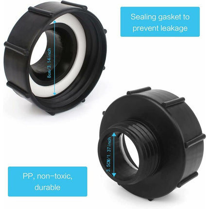Ibc Adapter, 1000L Tank Tap S100, With Ptfe Tape, Sealing Tape, Ibc Tap Connector For Garden Tap, For Tank Adapter (2.