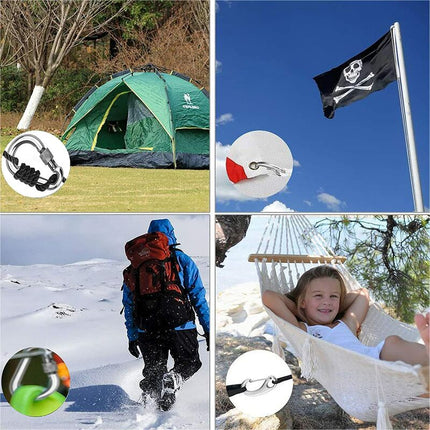 2 Pieces 304 Stainless Steel Carabiner, Stainless Steel Screw Gate Carabiner, Stainless Steel Carabiner, For Hanging.