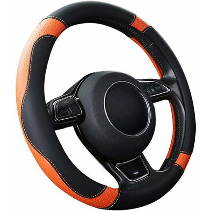 Car Steering Wheel Cover Microfiber Leather Steering Wheel Covers Universal 37-38Cm / 15" Non-Slip Breathable Durable.
