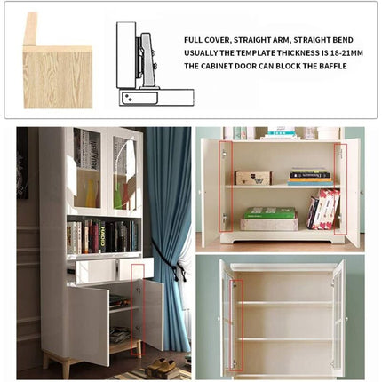 Soft Close Cabinet Hinges 35Mm Cupboard Door Hinge 110 Degree Full Overlay Furniture Hinge With Installation Screws, 1.