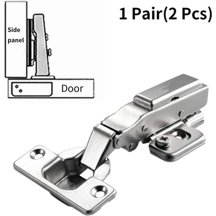 Soft Close Cabinet Hinges 35Mm Cupboard Door Hinge 110 Degree Full Overlay Furniture Hinge With Installation Screws, 1.