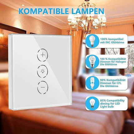LED Dimmer Switch, Wifi Light LED Dimmer Switch Percentage Function With Timing Function, Wlan Voice App Control.