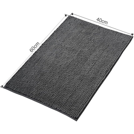 Non-Slip Chenille Bath Mat Super Absorbent And Machine Washableable For Bathroom, Shower, Bathtub Or As A Toilet Mat.