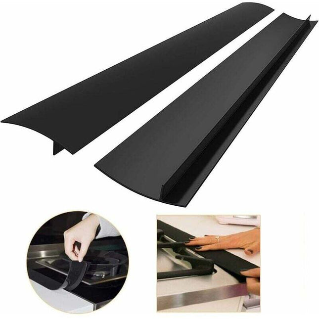 2 Pack 25''/63Cm Kitchen Countertop Edging Strips, Silicone Stove Counter Gap Cover, Long Filler Seal For Sealing.