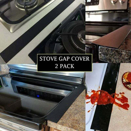 2 Pack 25''/63Cm Kitchen Countertop Edging Strips, Silicone Stove Counter Gap Cover, Long Filler Seal For Sealing.
