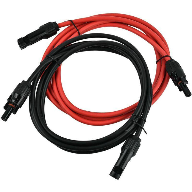 Solar Photovoltaic Extension Line Solar Panel Extension Cable With Mc4 Connector Red + Black Pair, 14Awg 3 Meters / 10.