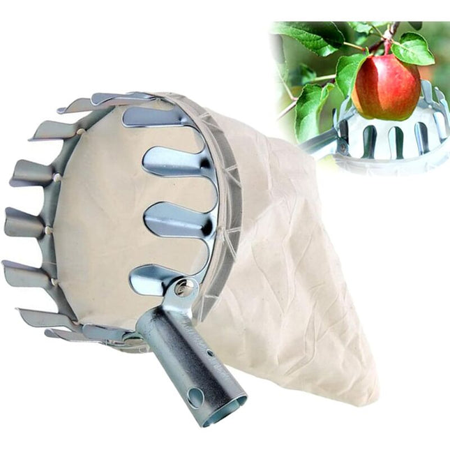 Fruit Picker, 1 Fruit Collector, Metal Fruit Picker, Fruit Picker With Bag, Cherry Picker, Diameter 16 Cm, For Picking.