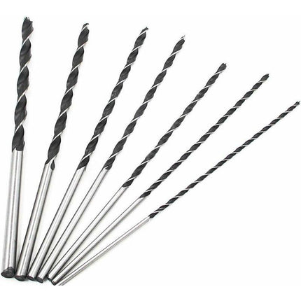 300Mm Extra Long Twist Drill Bit Set 7 pcs High Carbon Hardened Steel 4-10Mm Wood Drilling Tool Set.