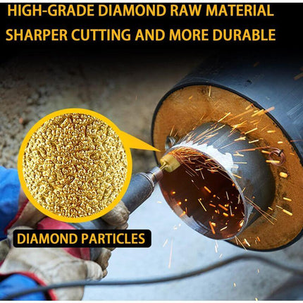 12 pcs Diamond Chainsaw Sharpener, High Hardness Titanium Plated Burr Grinding Wheel, Chainsaw Sharpener Stone Bits,.