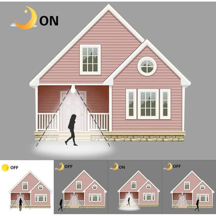 Motion Sensor Bulb B22 Bayonet LED, 12W, 1020Lm, Cool White 6000K, Cir 85, Waterproof Ip42 Energy Saving, Non-Dimmable,.