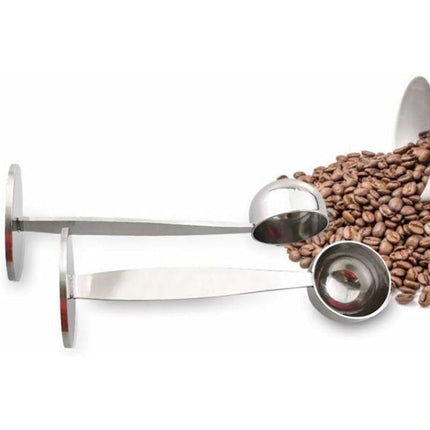 2-In-1 Coffee Scoop Holder Espresso Coffee Measuring Spoon Stamp Stainless Steel Coffee Scoop Measuring And Tamping.