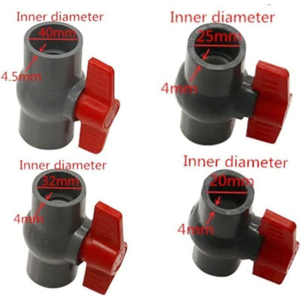 Pvc Ball Valve, U-Pvc Plastic Valve, Straight Connectors For Flow Control And Shutoff (Φ20Mm).