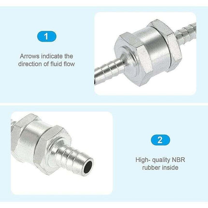 4 pcs Set Non-Return Valves 6/8/10/12Mm, Aluminum Alloy Fuel Valve With Arrow For Petrol Diesel Car Boat Motorcycle.