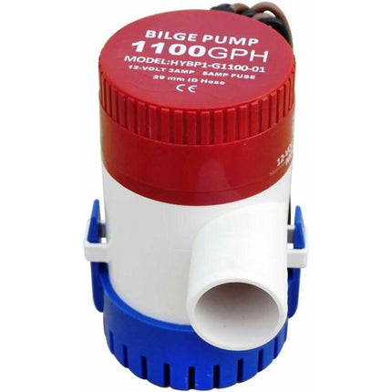Marine Electric Bilge Pump 1100Gph 12V For Boat Caravan Rv Submersible Non-Automatic.