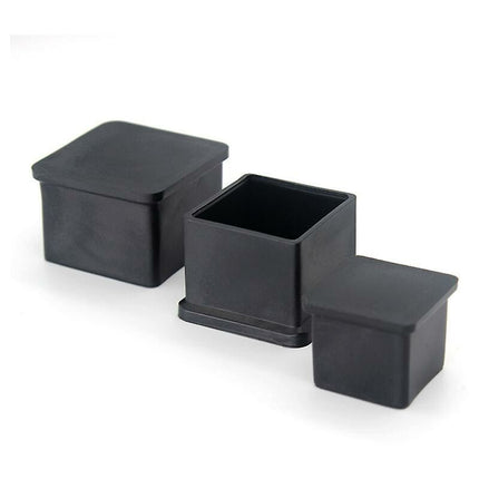 Square Rubber Caps - 30Mm - For Chairs, Tables, Furniture Legs.