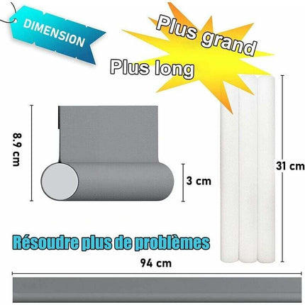 Self-Adhesive Weather Stripping Door Seal For Doors, 94Cm Under Door Draft Stopper Insulating Door Sweep Weather.