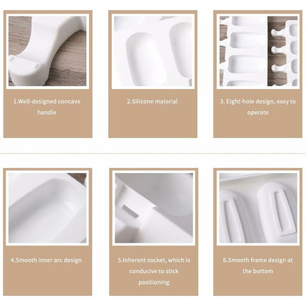 Silicone Ice Cream Molds, Magnum Cake Mold, 2 pcs+50 pcs Ice Cream Sticks, Homemade Popsicle Ice Cream, Bpa Free.