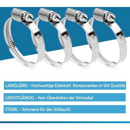 2 Pack Hose Connectors With Clamps - Pool Hose Adapter - Double Hose End (2 X 32 To 38Mm).