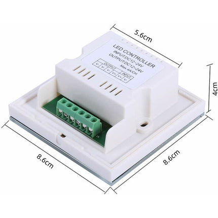 Wall Touch Light Switch, LED Light Dimmer Brightness Controller, Single Color Touch Panel For LED Strip Light.