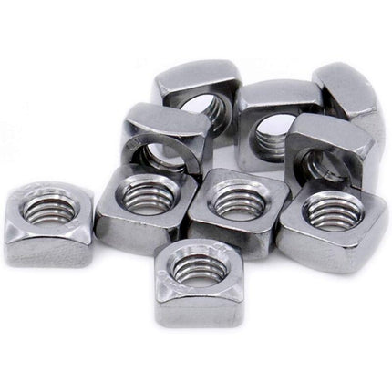 Square Nut M8 (8Mm) (Chamfered) – Stainless Steel (A2) (Pack Of 20).