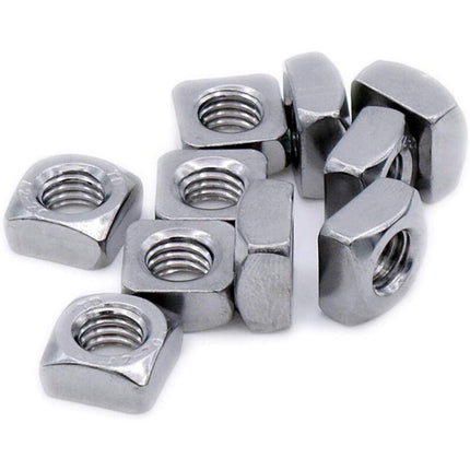 Square Nut M8 (8Mm) (Chamfered) – Stainless Steel (A2) (Pack Of 20).