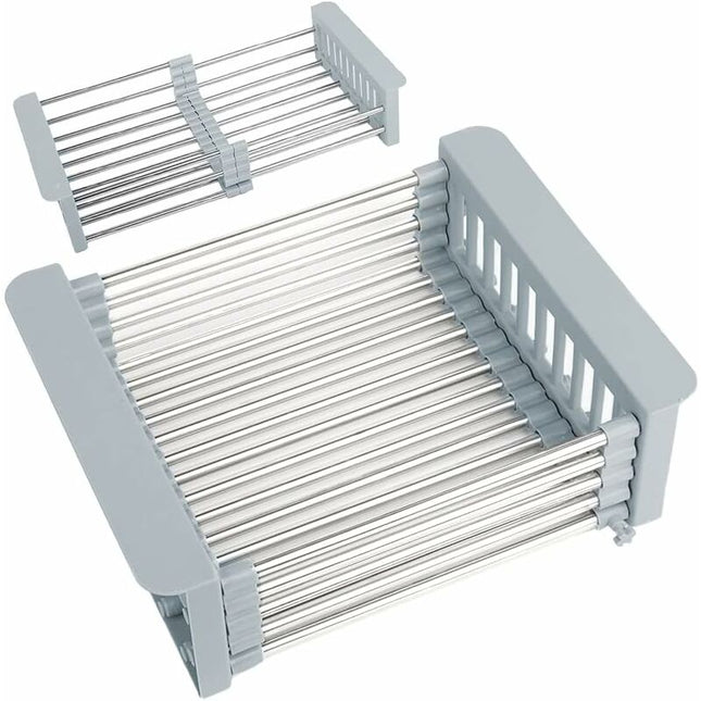 Extendable Sink Drainer, Adjustable Dish Drainer, Stainless Steel Adjustable Dish Drainer, Telescopic Drain Basket Dish.