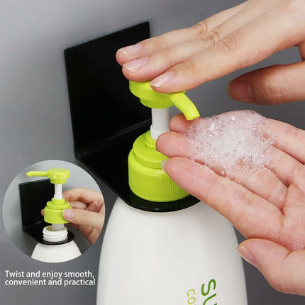 6 pcs Wall Mounted Hand Pump Holder, 27/3.3Mm Dispenser Holder Soap Dispenser Hook Wall Mount Stainless Steel Shampoo.