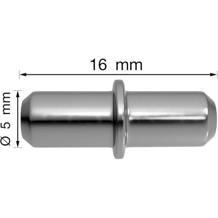 Shelf Peg 5 Mm 100 Units With Ring For Drilling - Shelf Pegs - Shelf Pegs - Pegs - Shelf Peg - 5Mm Solid Steel Peg,.