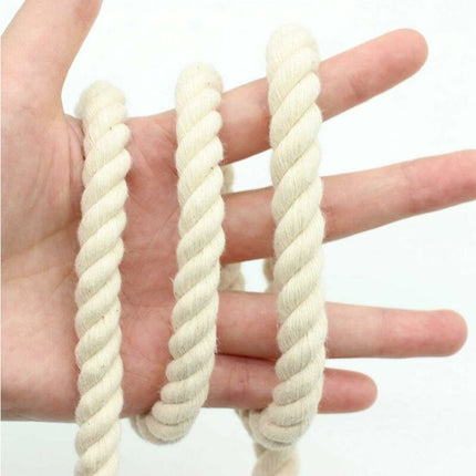 100% Cotton Twisted Soft Cord For Macrame, Knitting, Wall Hangings, Crafts - 10M X 10Mm.