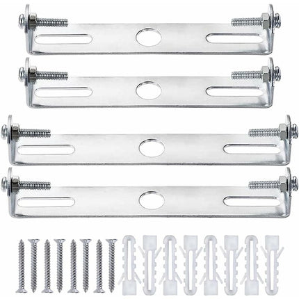 4 Pack Ceiling Light Fixture, Ceiling ROse, Chandelier Silver Universal Light Holder With Screws And Nuts, Carbon Steel.