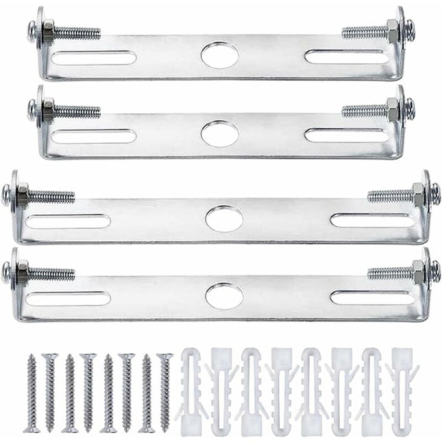 4 Pack Ceiling Light Fixture, Ceiling ROse, Chandelier Silver Universal Light Holder With Screws And Nuts, Carbon Steel.