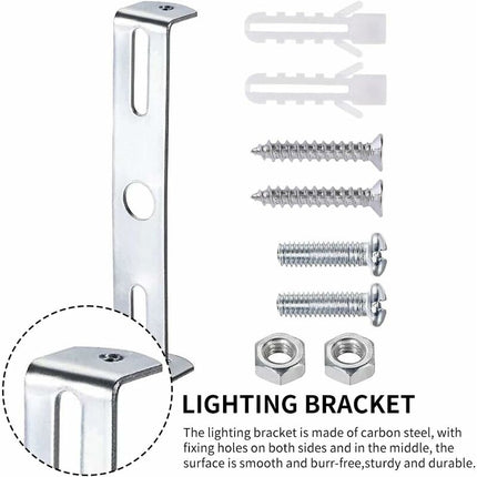 4 Pack Ceiling Light Fixture, Ceiling ROse, Chandelier Silver Universal Light Holder With Screws And Nuts, Carbon Steel.