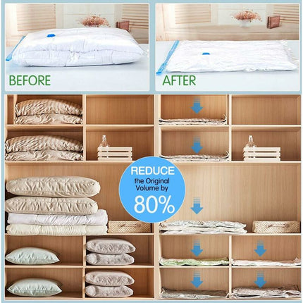 4 Pack Vacuum Storage Bags (2 Jumbo 100X80Cm, 2 Large 80X60Cm), Waterproof Bag For Duvets, Pillows, Clothes With Travel.