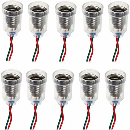 10 pcs E10 Lamps Base LED Screw Mount Small Bulbs Holder Light Socket With Wire Socket For Experiment Circuit Home.