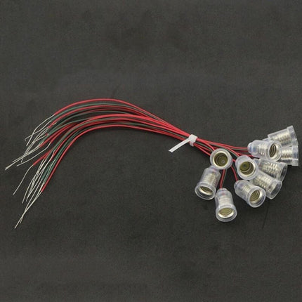 10 pcs E10 Lamps Base LED Screw Mount Small Bulbs Holder Light Socket With Wire Socket For Experiment Circuit Home.