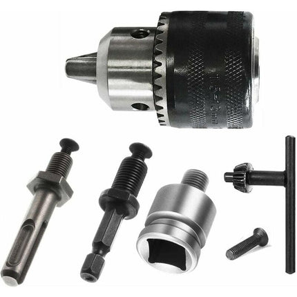 1.5-13Mm Drill Chuck 1/2-20 Unf With Sds Plus Adapter And Wrench Drill Chuck Quick Change Chuck With Key For Drilling.
