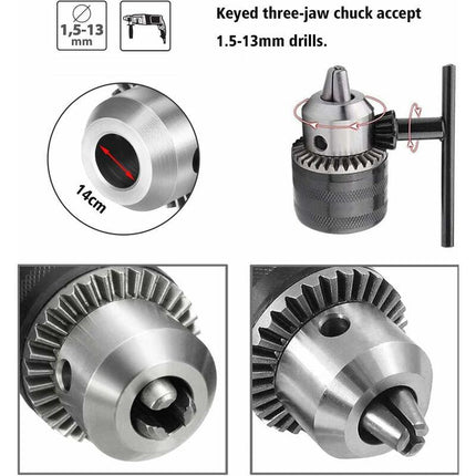 1.5-13Mm Drill Chuck 1/2-20 Unf With Sds Plus Adapter And Wrench Drill Chuck Quick Change Chuck With Key For Drilling.
