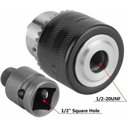 1.5-13Mm Drill Chuck 1/2-20 Unf With Sds Plus Adapter And Wrench Drill Chuck Quick Change Chuck With Key For Drilling.