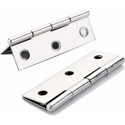 10 pcs Stainless Steel Home Furniture Hardware Door Hinge Long 75Mm X 50Mm.