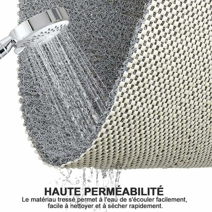 Non-Slip Shower Mat, 60Cm, Soft Comfort Safety Bath Mat With Drainage Holes, Pvc Loofah Massage Shower Mat For Wet.