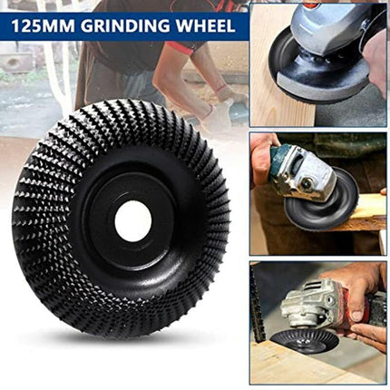 Wood Grinder Disc 125Mm Wood Carving Disc, Grinding Discs For Shaping And Grinding. Wood Abrasive Disc (125X 22 Mm).